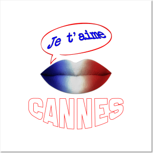 JE TAIME FRENCH KISS CANNES Posters and Art